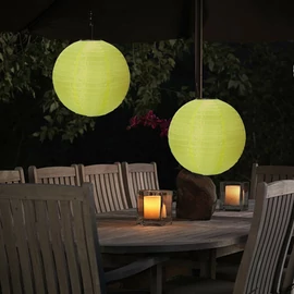 Nagyméretű Napelemes Party LED Lampion, 28 cm, sárga, 1db