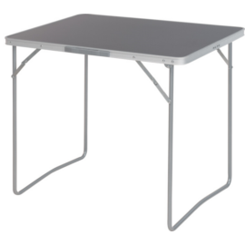 Összecsukható kemping asztal, hordozófüllel, 80 x 60 x 69 cm, szürke