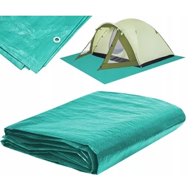 GardenLine 4x4 m-es Medence szőnyeg tarpaulin alumínium rögzítőlyukkal zöld 70 g/m2