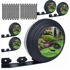 Rugalmas gyepszegély 6 cm magas, 10 m + 30 db rögzítő