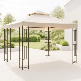 ProGarden 3 x 3 m-es stabil acélvázas pavilon, magasság 2,7 m, 160g/m2, beige