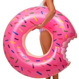 Felfújható XL fánk úszógumi, 120 cm, rózsaszín