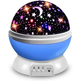 Forgó Csillagfényes éjjeli lámpa, kék