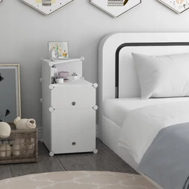 HÖGLER ELEGANCE Moduláris Push-Fit nyitott éjjeliszekrény fehér 73 x 39 cm