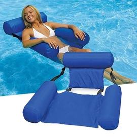 Vízen lebegő felfújható úszó fotel, 90 x 60 x 60 cm, kék