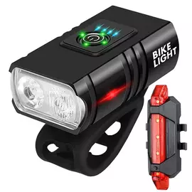 LED-es vízálló Kerékpár első és hátsó lámpa, USB-s