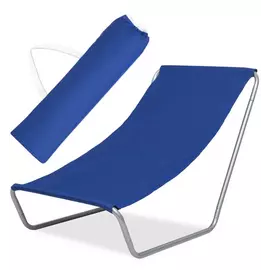 Összecsukható kényelmes napozószék, nyugágy, 95 cm x 59 cm x 50 cm, hordtáskával, kék 