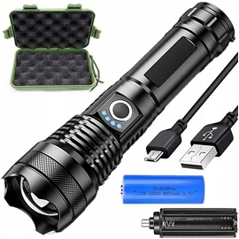 GENETIC® Extra erős taktikai LED xhp50 zoom katonai zseblámpa