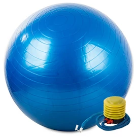Yoga fitneszlabda, gimnasztikai labda pumpával, 65 cm, kék