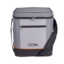 COOL 30 literes XXL hűtőtáska, 7 mm thermo-s, 600D Oxford, 37 x 31 x 31 cm, szürke