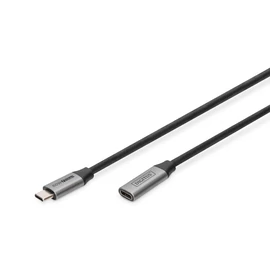 Digitus DB-300230-010-S, 1 M, USB C, USB C, USB 3.2 Gen 1 (3.1 Gen 1), 5 Gbit/s, Fekete