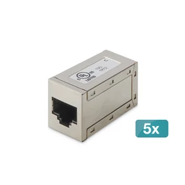 Digitus AT-AG-8-8-C6S-5, RJ-45, RJ-45, Ezüst