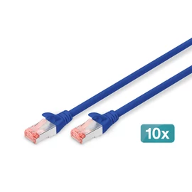Digitus DK-1644-010-B-10, 1 M, Cat6, S/FTP (S-STP), RJ-45, RJ-45, Kék