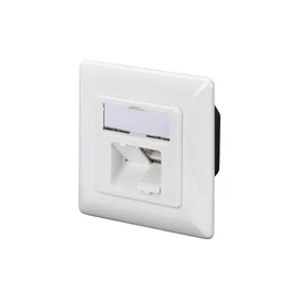 Digitus DN-9007-S-1, 2 x RJ-45, 1 modul(ok), 6a, 500 MΩ, Fehér, ABS műanyag