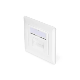 Digitus DN-9007-1, 2 x RJ-45, 1 modul(ok), 6a, 500 MΩ, Fehér, Fém