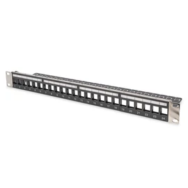 Digitus DN-91411-LF, Cat5e, Cat6, Cat6a, Rackre szerelhető, 1U, Fekete, Akrilnitril-butadiénsztirol (ABS), Acél, -20 - 75 °C