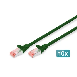 Digitus DK-1644-020-G-10, 2 M, Cat6, S/FTP (S-STP), RJ-45, RJ-45, Zöld