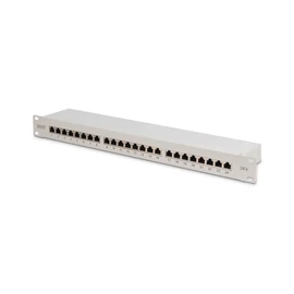 Digitus DN-91624S, RJ-45, Cat6, Rackre szerelhető, 1U, Szürke, LSA