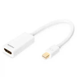 Digitus AK-340404-001-W, 0,15 M, Mini DisplayPort, HDMI, Nikkel, 1.1a, Réz