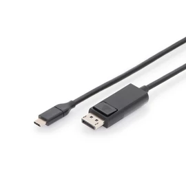 Digitus AK-300333-020-S, 2 M, USB C-típus, DisplayPort, Dugó, Dugó, Egyenes