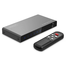 Digitus DS-55331, HDMI, Micro-USB, Fém, Fekete, 18 Gbit/s, Státusz