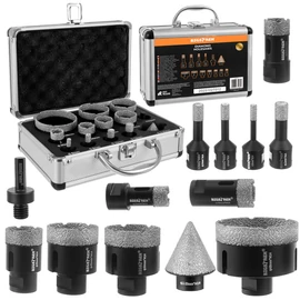 Diamond hole saws - set of 13 Bigstreen 27012