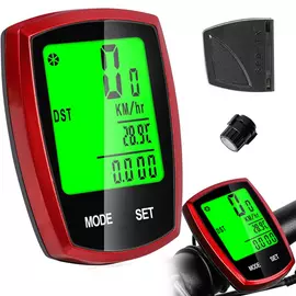 LCD kijelzős kerékpárkomputer sebességmérővel, vízálló, 22 funkciós