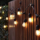 20 LED-es dekor gömb kerti lámpafüzér, balkonvilágítás, időjárásálló IP44, 12 m - meleg fehér