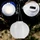 Nagyméretű napelemes party LED lampion, vízálló, 40 cm átmérő, fehér, 1 db