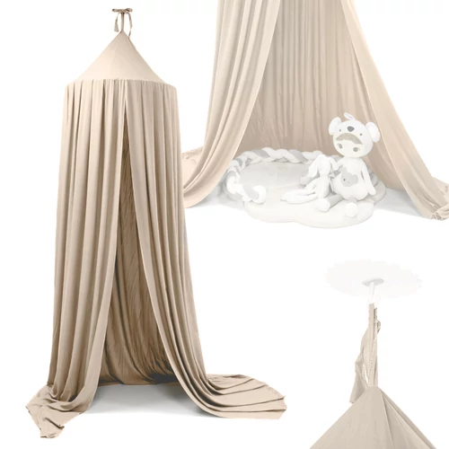 TIPI baldachin függöny ágyra, 70-290 cm, bézs
