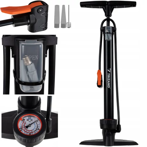 Kerékpárpumpa manométerrel, 16 bar / 230 PSI – fekete