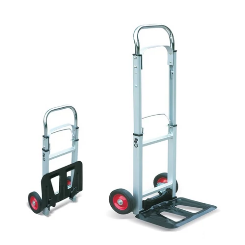 Kraft&amp;Dele összehajtható gumikerekes aluminium raktári szállító 90 Kg KD3017