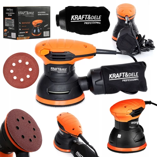 Kraft&Dele excentercsiszoló, KD1684, 1100 W,125 mm