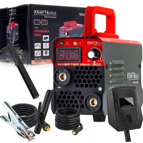 Kraft&amp;Dele IGBT MMA inverteres hegesztőgép, kézi pajzzsal, KD1871 20-300A