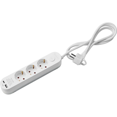2 USB-s hosszabbító kábel 1,4 m, 3 db aljzattal, kapcsolóval
