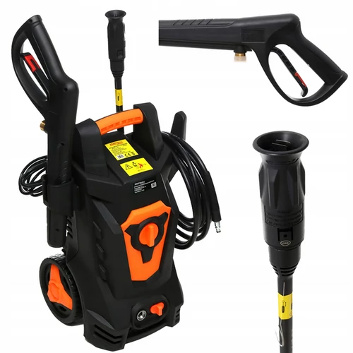 Kraft&Dele Elektromos nagynyomású mosó kompresszor, 2000W, 200 bar, 5L/perc, automata leállítással 