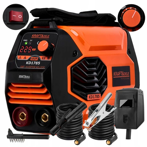 Kraft&amp;Dele MMA, TIG, LIFT, VRD, LCD inverteres hegesztőgép, KD1785 20-330A