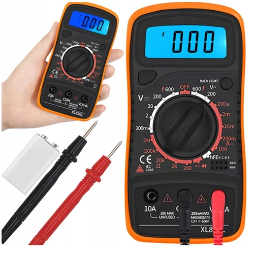 Multimeter DC/AC egyen és váltóáram és feszültség mérő 