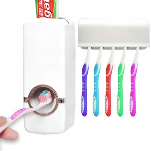Automata fogkrém adagoló fogkefetartóval 5 db fogkefének