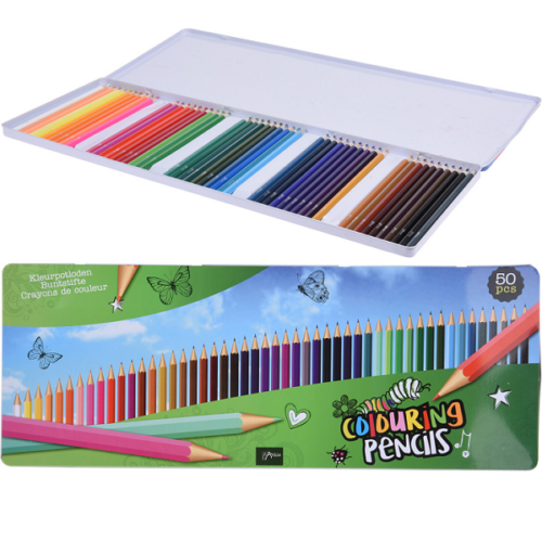 Artist 50 db-os színes ceruza készlet, fém dobozban