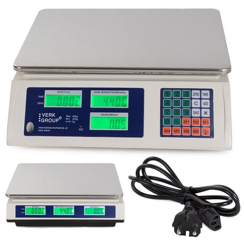 Elektronikus akkumulátoros kereskedelmi mérleg, 40kg
