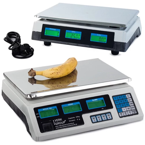 Elektronikus akkumulátoros mérleg, 40kg, 5g