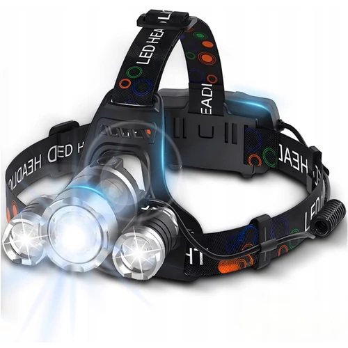 Extra erős XML-T6 fejlámpa, XPE LED,  4 világítási mód, 2100 Lumen, IPX 3
