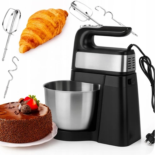 Kraft&Dele rozsdamentes acél tálasmixer, 5 sebességfokozat, 1000 W