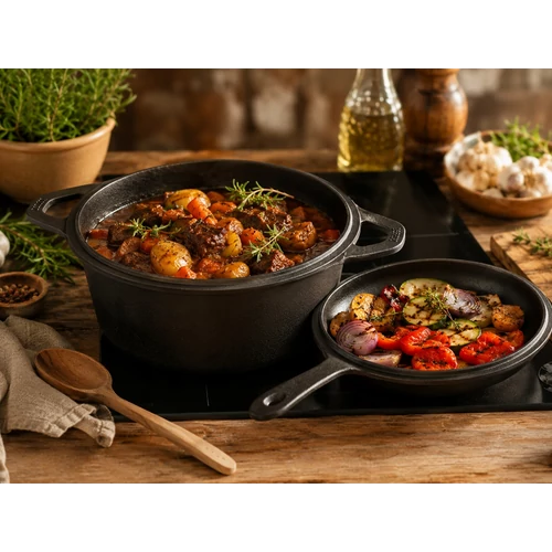 Kraft&Dele Öntöttvas serpenyő 3in1 26cm KD4245