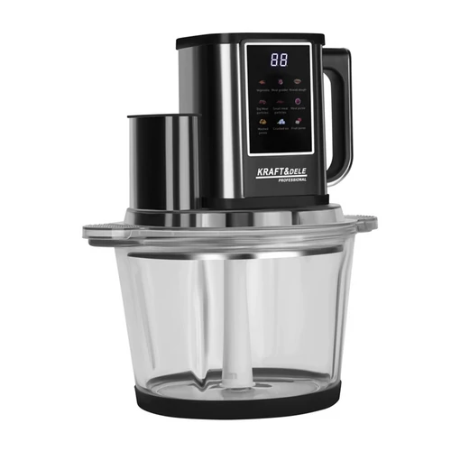 Kraft&Dele rozsdamentes konyhai zöldség és húsaprító, 550 W, 3L, Érintőkijelzővel