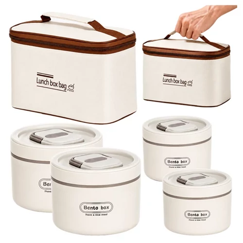 Melegentartó Szigetelt élelmiszertároló doboz készlet Lunchbox 4 darab 2 x 500 ml + 2x 300 ml