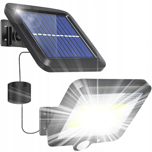 150 LED-es napelemes reflektor, mozgásérzékelővel, 300lm