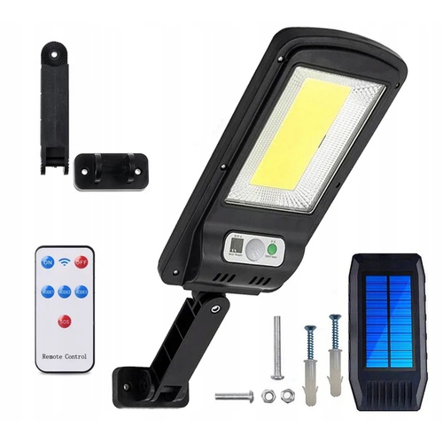 Napelemes, időjárásálló, mozgásérzékelős kültéri LED reflektor, 120 COB LED