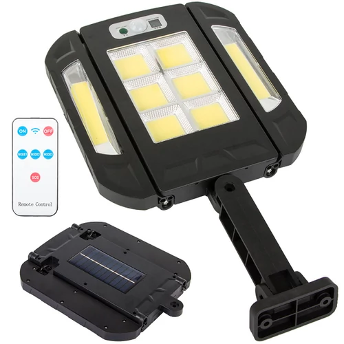 Extra erős 136 LED-es napelemes reflektor, mozgásérzékelővel, IP 67
